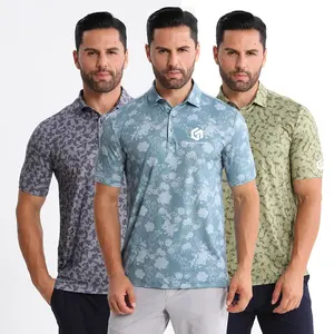 Custom OEM Alta Qualidade Secagem Rápida Sublimação Completa Impressão Polo dos homens T-shirt Logo Fit Dry Respirável Sports Golf Shirt