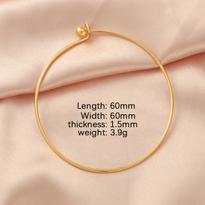 60*1.5mm Rose Or Argent Mince En Acier Inoxydable <span class=keywords><strong>Fil</strong></span> <span class=keywords><strong>Bracelet</strong></span> <span class=keywords><strong>Bracelet</strong></span> avec Boule À Vis DIY Bijoux - Product Image 5