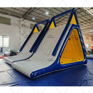 Equipo de Parque Acuático Inflable para Verano, Toboganes Triangulares Acuáticos/Tobogán Acuático Flotante, Torre de Toboganes Triangulares Inflables - Product Image 4