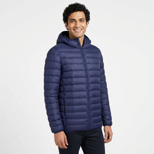 Customizes puffy down polyester down filling plain quilted padded <b>bubble</b> jacket Windbreaker <b>coat</b> outdoor Jacket for men OEM - Product Image 1