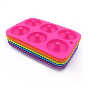 Heat Resistant 6 Cavity <b>Silicone</b> <b>Baking</b> Muffin Cake Mould Donut Caking Mold - Product Image 5