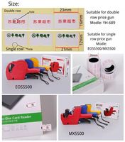Lot 10 Label Harga Stiker Perekat Kertas Putih Ramah Lingkungan (Diameter Inti 3/4) Untuk Mesin Penanda Harga MX-5500/6600 Merek PULIANJINGMI