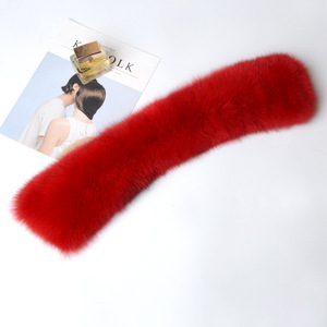 Col en fourrure de raton laveur de 90cm de long pour manteau d'hiver ou parka Utilisation élégante pour vêtement - Product Image 6