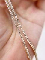 AU750 Bracelet en or jaune massif 18 carats véritable 2.01ct Bracelet en moissanite VVS couleur D glacé 16cm