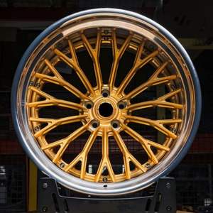 ล้อแม็กซ์ YX Forged Gold Luxury Multi Spoke แบบสั่งทำพิเศษ 2 ชิ้น ขนาด 16-26 นิ้ว 5x114.3 40 มม. ผลิตจากอะลูมิเนียม สำหรับรถ Mercedes และ <span class=keywords><strong>Audi</strong></span> สำหรับการแข่งขัน - Product Image 2