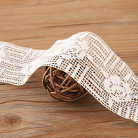 Nouvelle arrivée bordure respectueuse de la peau 100% coton dentelle fleur Crochet dentelle garniture pour les femmes robe