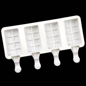 Silicone DIY <b>maker</b> with 4 small grid cube shapes, sustainable and silicone mold for pouring ice <b>cream</b> - Product Image 5