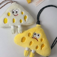 Gantungan Kunci Dompet Boneka Sandwich Kartun, Boneka Plush Custom, Liontin Kartun Lucu, Tas Ransel, Tas Selempang, Kalung Boneka Plush