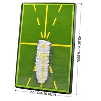 Tapis d'entraînement de golf avec détection d'impact et base en caoutchouc, antidérapant, 27x42,8 cm, 1050g, pour l'analyse du swing et la rétroaction sur la trajectoire du balle