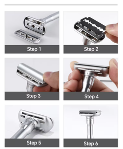 Maquinilla de Afeitar Clásica de Seguridad de Doble Filo y Una Sola Hoja Ajustable de Aleación de Zinc para Hombre - Product Image 2