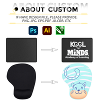 Tapis de souris personnalisé avec logo d'usine, promotionnel, vierge pour sublimation, en caoutchouc PVC imprimé, avec repose-poignet en EVA