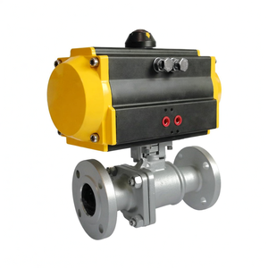 Vanne à bille pneumatique à commande à distance en acier inoxydable COVNA B2Bclearance Sale DN80 3 pouces 2 voies à double bride - Product Image 3