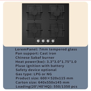 OEM Volcano <strong>Gas</strong> Cooker Oven Noodle Cooker <strong>4</strong>-<strong>Burner</strong> Kitchen <strong>Stove</strong> Tempered <strong>Glass</strong> Electric Appliances Outdoor Use Directly China