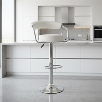 Chaise de bar nordique moderne et élégante, pivotante et rembourrée, pour restaurant et loisirs