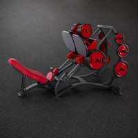Presse à jambes commerciale à 45 degrés pour salle de sport, presse inclinée robuste en acier avec plateforme pour les pieds