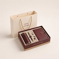 Cadeaux personnalisables, design personnalisé, emballage de luxe, carnet à couverture rigide en PU, boîte cadeau, journal, carnet d'écriture A5, ensemble cadeau pour entreprise