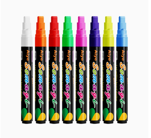 Pennarelli fluorescenti M19 per lavagna, pennarelli per vetro, penne fluorescenti cancellabili, pennarelli per segnaletica, pennarelli per design pubblicitario - Product Image 1