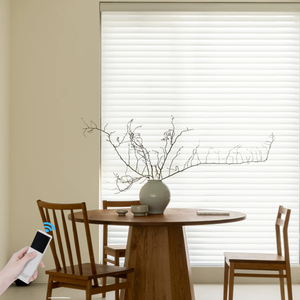 <span class=keywords><strong>Persiana</strong></span> Enrollable Horizontal Motorizada Integrada de Poliéster Shangri-La, Operación Eléctrica, <span class=keywords><strong>Interruptor</strong></span> de un Toque, Capas Transparentes/Opacas, Diseño Liso - Product Image 1