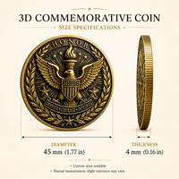 Pièces de monnaie personnalisées OEM en alliage de zinc 3D, plaquées or, argent, cuivre, émaillées, pour collection souvenir, pièce de défi en métal sur mesure