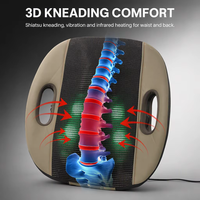 Coussin de massage lombaire électrique 3D OEM en gros avec fonction chauffante pour le dos et le soutien lombaire Shiatsu