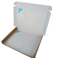 Boîte d'expédition écologique en matériaux recyclés avec laminage brillant et structure ondulée pour l'expédition de produits e-commerce