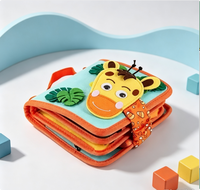 Nouveau livre en tissu éducatif pour la petite enfance, indéchirable, à mâcher, avec fermeture auto-agrippante, livre silencieux d'éveil