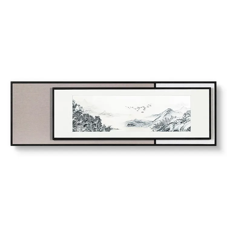 아티스트 디자인 쌀 종이 캔버스 벽 아트 벽지 전통적인 대형 중국어 풍경 그림 사무실 벽 장식