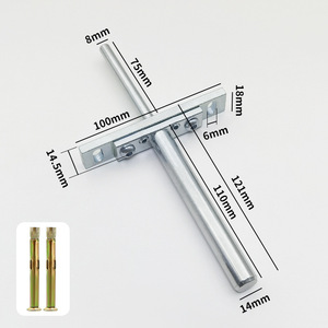 Soporte de Fijación para Estantería de Tablero Transparente en Forma de T GQK, Acero Laminado en Frío Galvanizado - Product Image 2