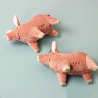 Peluche de cochon rond et moelleux, grande taille, porte-clés, jouet en peluche, poupée en peluche, dessin animé, peluche chinoise, porte-clés mignon en forme de cochon, jouet en peluche