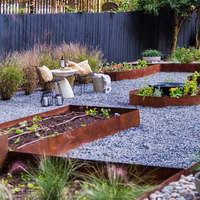 Corten acero flor cama borde jardín borde paisaje decorativo jardín