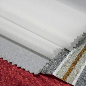 Gaoxin Chất lượng cao 100% <span class=keywords><strong>Polyester</strong></span> dệt nóng chảy interlining mềm đàn hồi sắt-on cho hàng may mặc t-shirt cổ áo - Product Image 4