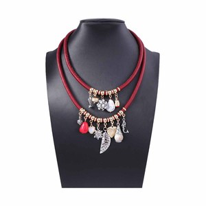 Collier pendentif géométrique poisson perle en alliage rétro tendance 2 pièces - Product Image 6