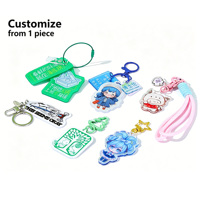 Vente en gros HYX AK13 Porte-clés en acrylique transparent de forme irrégulière, style mode, anneaux, pendentifs colorés transparents, breloques DIY