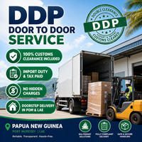 Transport maritime DDP vers la Papouasie-Nouvelle-Guinée, expédition porte-à-porte par voie maritime depuis Guangzhou, Chine, pour vêtements, textiles, tissus, chaussures