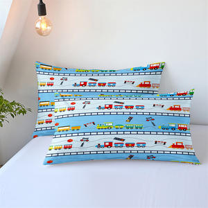 Ensembles <span class=keywords><strong>de</strong></span> literie <span class=keywords><strong>de</strong></span> dessin animé véhicule d'ingénierie, <span class=keywords><strong>camion</strong></span> <span class=keywords><strong>de</strong></span> pompiers 3D ensemble <span class=keywords><strong>de</strong></span> <span class=keywords><strong>housse</strong></span> <span class=keywords><strong>de</strong></span> <span class=keywords><strong>couette</strong></span> imprimé numérique trois pièces ensemble <span class=keywords><strong>de</strong></span> lit pour enfants en polyester - Product Image 3