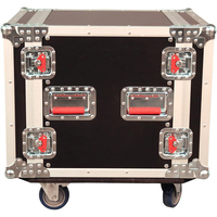 12U AMP Rack Flight Case 19 "Flight Rack Case ATA Pro Audio DJ Road Rack Case con ruedas