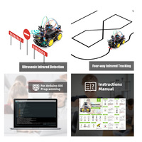 Tscinbuny STEM Programación 4WD Smart Robot Car Kit C/C ++ Proyecto DIY Education Robot Kit