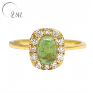 แหวนเพชรทัวร์มาลีนเงินแท้ 925 จาก UM Jewelry เหมาะสำหรับทุกเพศ ใส่ได้ทุกวัน ของขวัญวันครบรอบแต่งงาน - Product Image 1