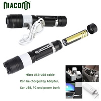 Senter LED EDC Mini 10W 800LM Isi Ulang dengan Lampu Peringatan COB Merah, Bodi Aluminium Alloy, Peringkat IP68