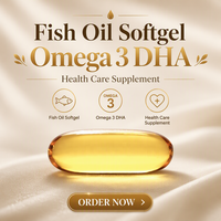 Complément Alimentaire Naturel Prix de Gros Halal DHA EPA Gélules Molles Oméga 3 Huile de Poisson 1000mg