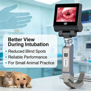 Videoendoscopio Veterinario, Laringoscopio de 70 Grados, Pantalla de 3 Pulgadas, 3MP Píxeles, Batería Recargable, Intubación de Animales Pequeños - Product Image 1
