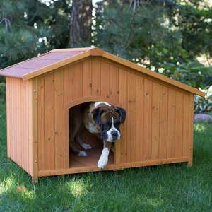 מלונה חיצוני מוצק עץ כלב בית עמיד למים קל נקי מלונה עץ בית וילה בינוני וכלבים גדולים רחיץ חתול קן F - Product Image 3