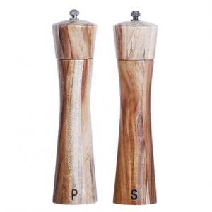 Moulin à sel et poivre manuel en bois de 6 pouces, rechargeable, avec réglage de la grosseur, rotor en céramique, pour la maison - Vente en gros - Product Image 1