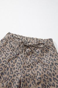 Dear-Lover Ofrece Servicio Sin <span class=keywords><strong>Cargos</strong></span> de Importación, Jeans Casuales de Mezclilla para Mujer, Color Caqui, Estampado de Leopardo, Cintura con Cordón, Bolsillos, Pierna Ancha - Product Image 6
