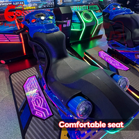 Simulateur de course automobile à double écran de 55 pouces avec détection de mouvement, cadre métallique, interface en anglais, garantie 1 an - Arcade de divertissement intérieure