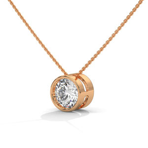 Bijoux sophistiqués en diamants cultivés en laboratoire, pendentif en or rose avec un design raffiné et une brillance de diamant éclatante - Product Image 2