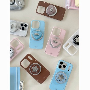 Custodia Protettiva XP1348 Monocolore con Strass per <span class=keywords><strong>iPhone</strong></span> 17/16 PRO MAX, Supporto a Cuore, Compatibile con <span class=keywords><strong>iPhone</strong></span> 15/14P - Product Image 3