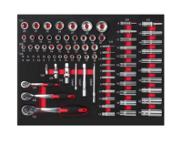 Juego de Llaves de Tubo de 139 Piezas de 1/4", 3/8" y 1/2" en Caja de Herramientas, Juego de Herramientas para Reparación de Automóviles OEM para Taller