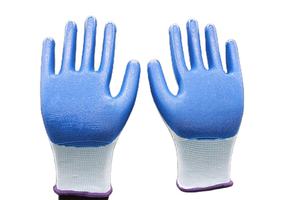 Guantes personalizados de protección laboral talla XL N518, cómodos guantes de cuero sumergidos en PVC con forro de nailon, taller directo de fábrica - Product Image 2
