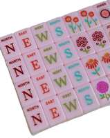 Juego de Mesa de la Serie Seasons, Diseño de Flores Personalizado, 160 Piezas, Plegable, Portátil, Duradero, Ecológico, Contemporáneo, para 4 Jugadores